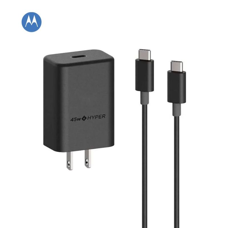 MOTOROLA - Cargador Motorola Original 45W USB-C - Negro