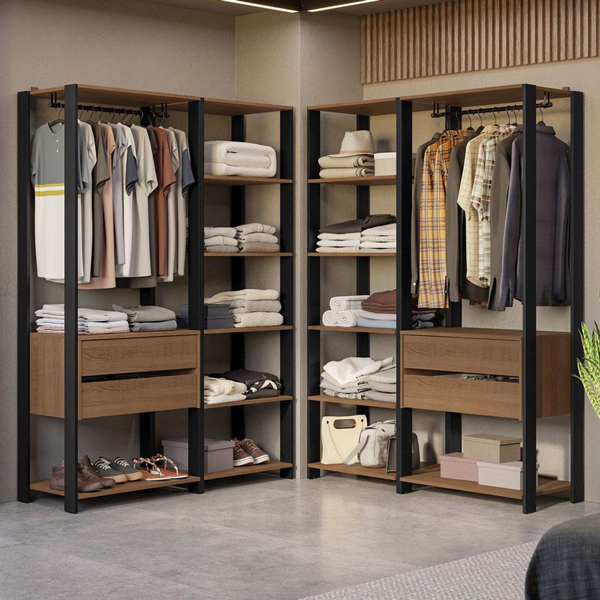 MADESA - Closet Modulado Abierto Valencia 358 cm 04
