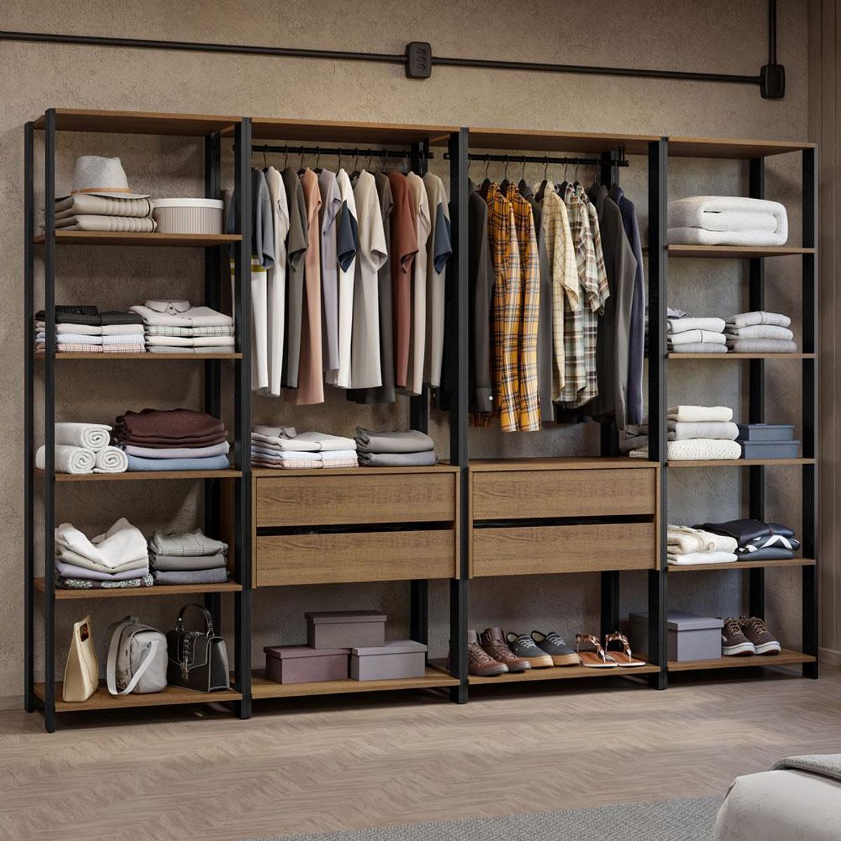MADESA - Closet Modulado Abierto Valencia 258 cm 01_.