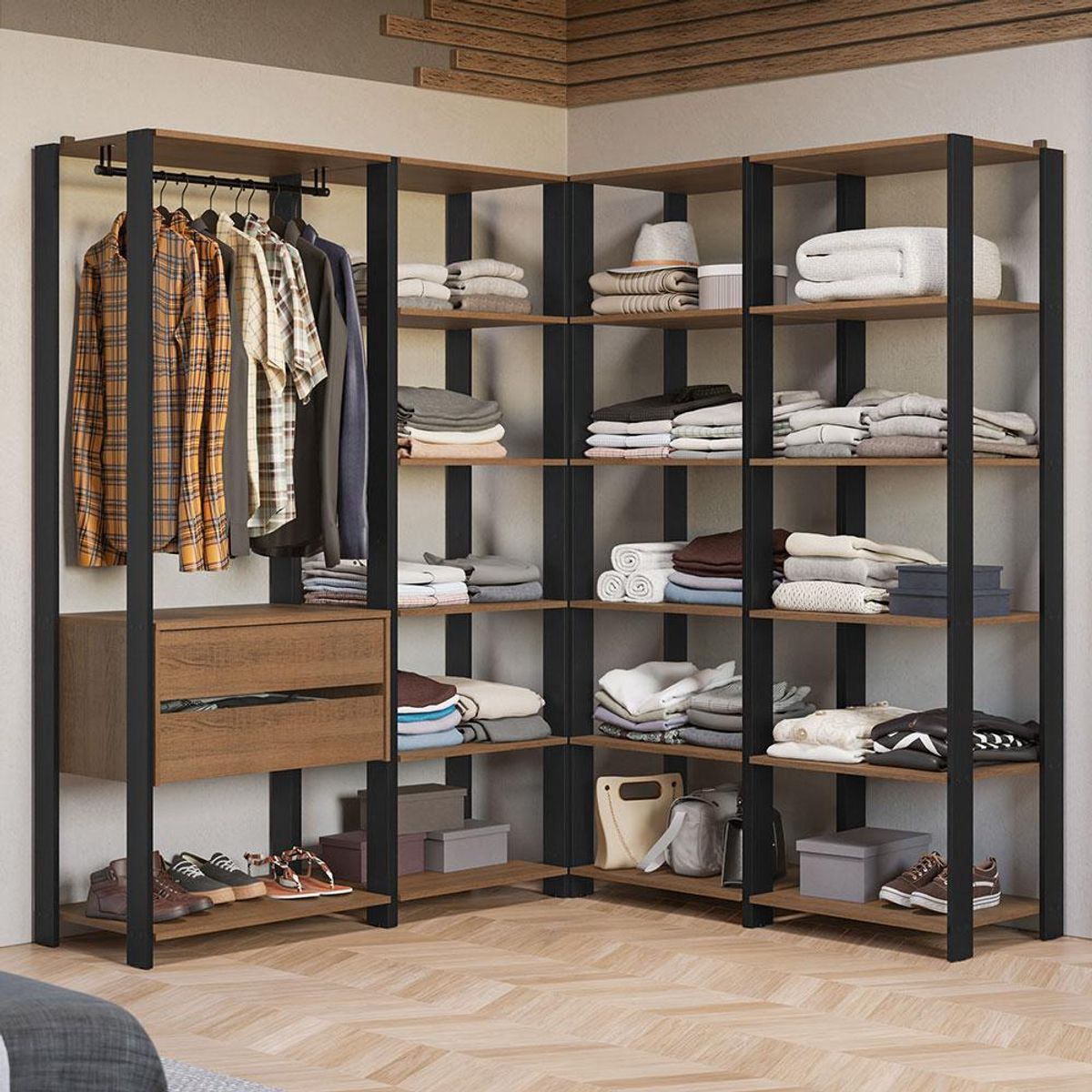 MADESA - Closet Modulado Abierto Valencia 337 cm 05