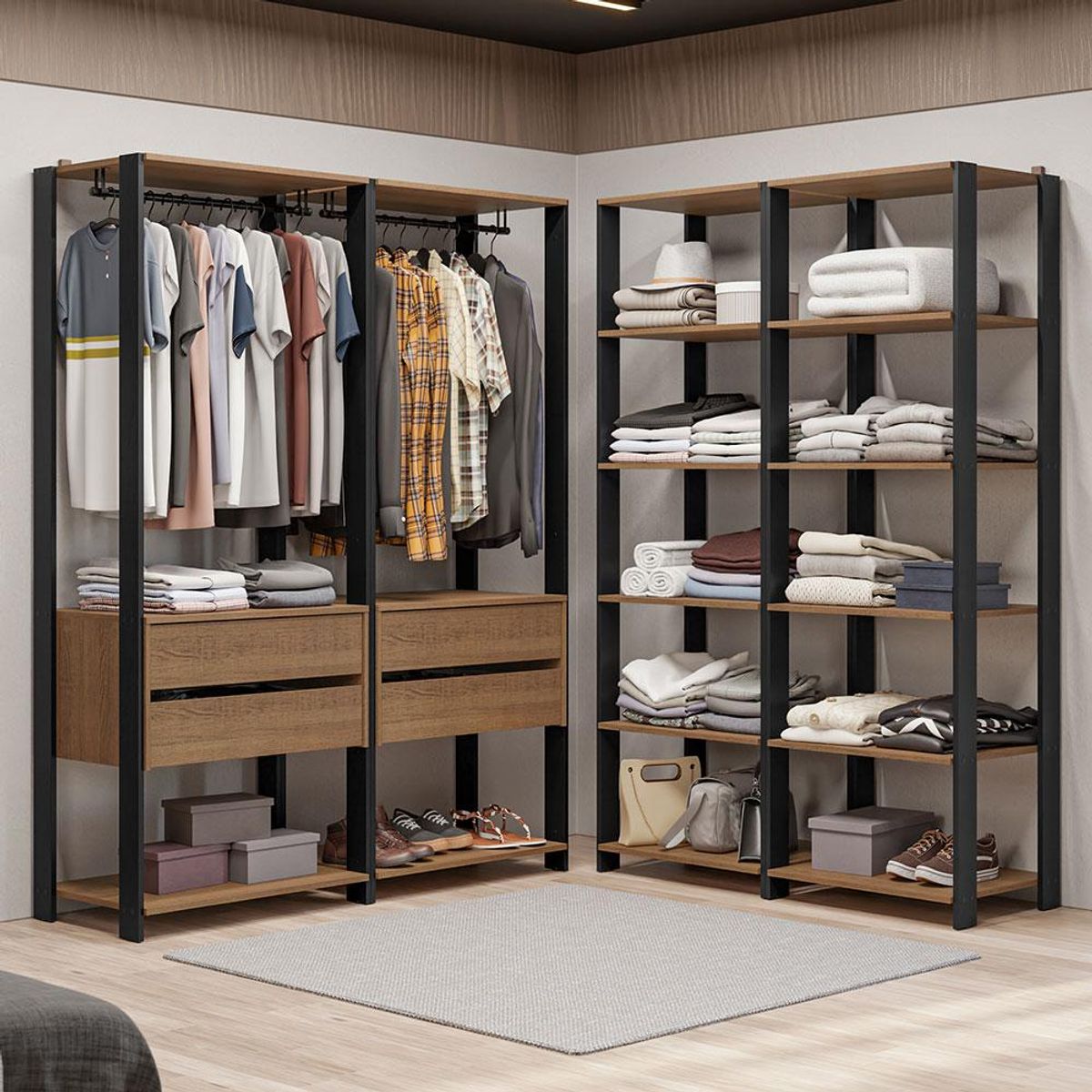 MADESA - Closet Modulado Abierto Valencia 358 cm 03