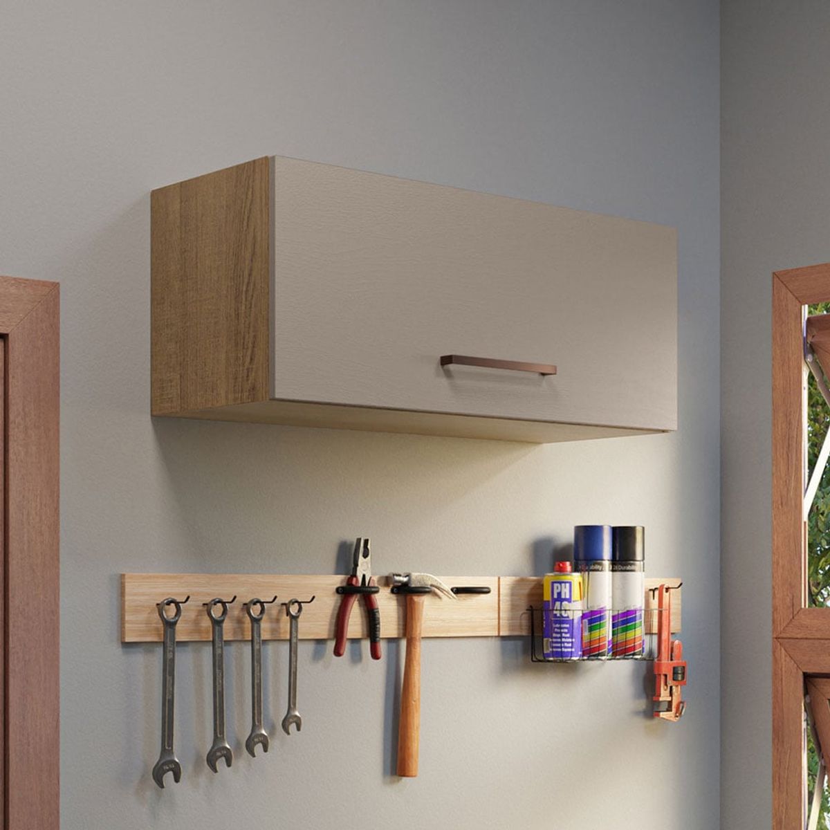 MADESA - Gabinete Superior de Almacenamiento para Garaje Multiuso 80 cm