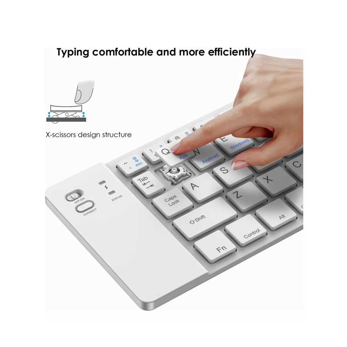 GENERICO - Mini Teclado Inalambrico Plegable Portatil Bluetooth