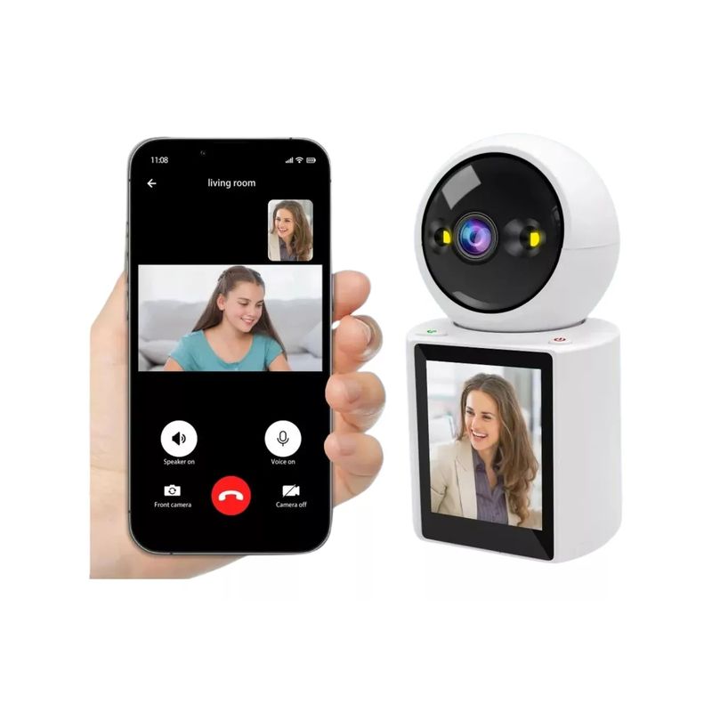 GENERICO - Cámara De Seguridad Wifi Ip Con Pantalla Videollamada