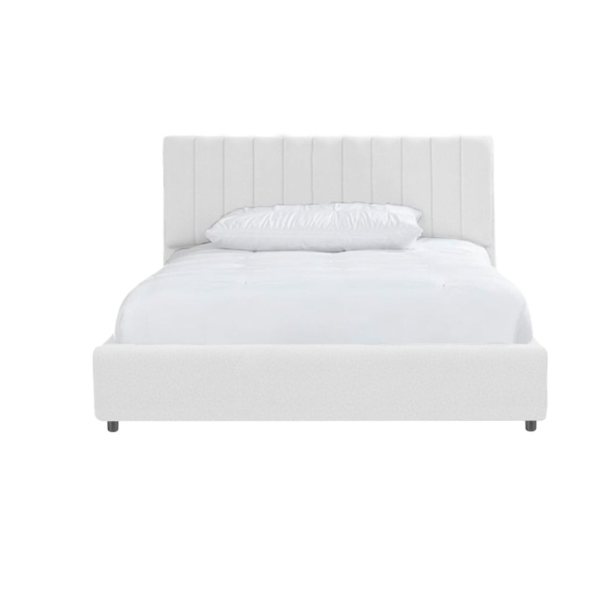 EKONOMODO COLOMBIA - Colchon Sencillo + Base Cama Baul + Espaldar Infantil Blanco 100X190