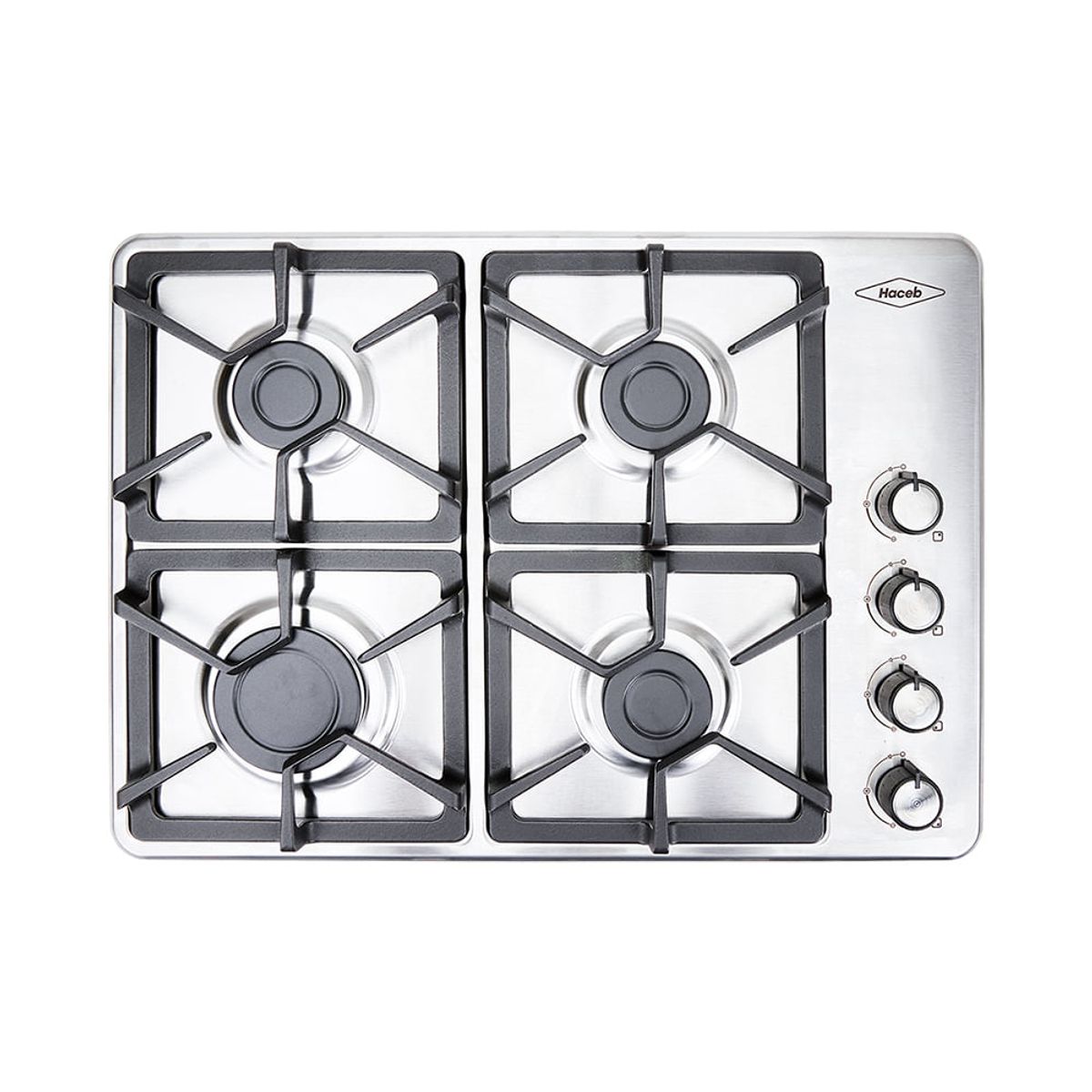 HACEB - Estufa de empotrar Haceb inox 60x43 cm hierro fundido a gas natural