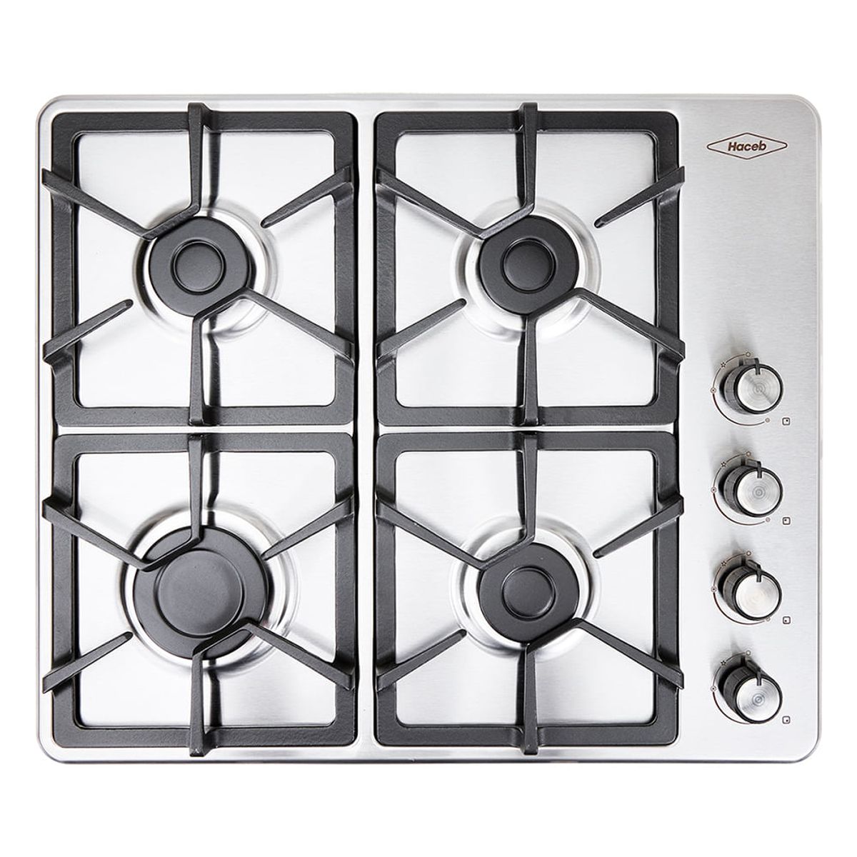 HACEB - Estufa de empotrar Haceb inox 60x51 cm hierro fundido a gas natural