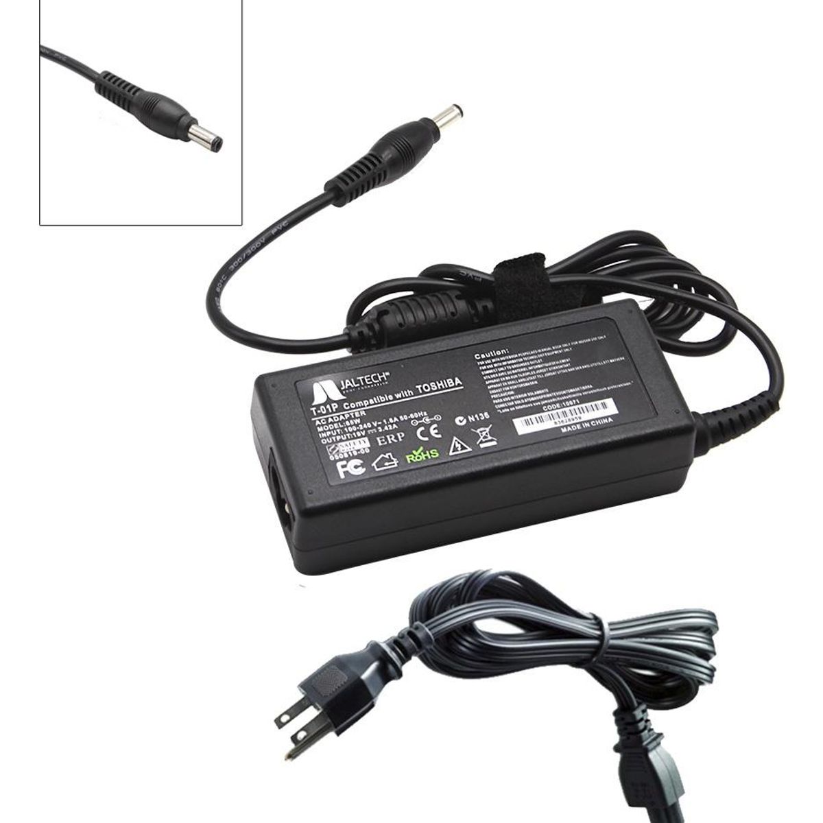 JALTECH - Cargador para Toshiba NB105 Series 19v 3.42A 65w Premium