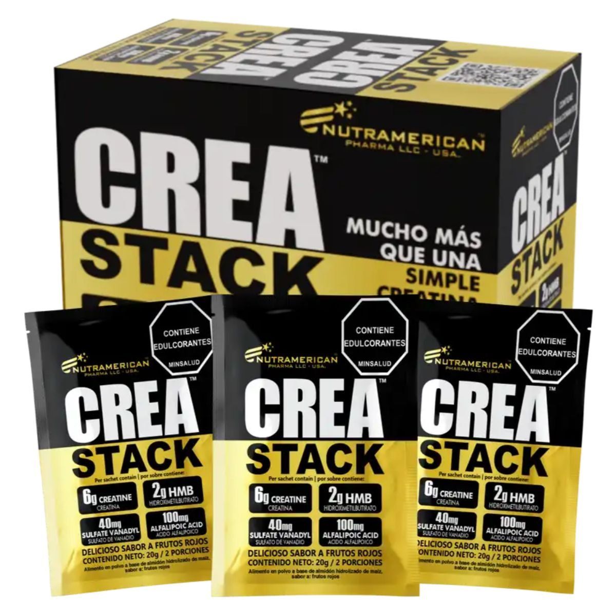 MEGAPLEX - creatina monohidratada CREA STACK x 25 sobres  6gr