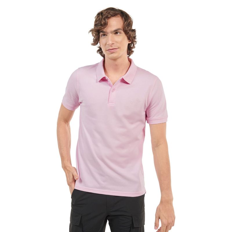 TOTTO - Camiseta Polo Hombre Basic Cad Rosada