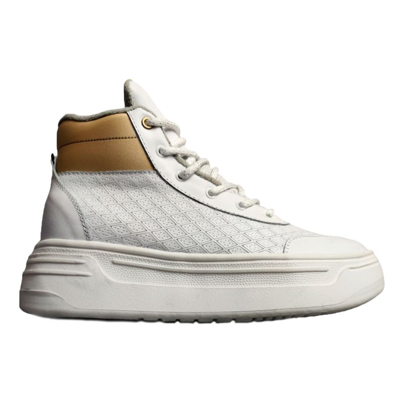 CALZADO CON ALTURA MONSERRATE - Tenis en CUERO para Mujer MoreLiber by Monserrate ref Victoria blanco
