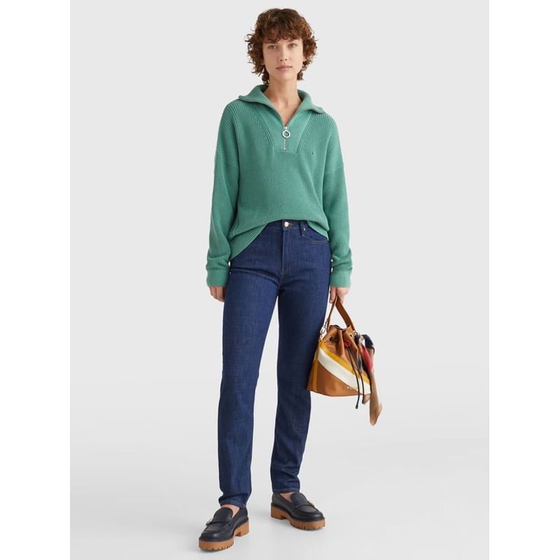 TOMMY HILFIGER - Jeans De Talle Alto Y Corte Ajustado Mujer Azul Tommy Hilfiger