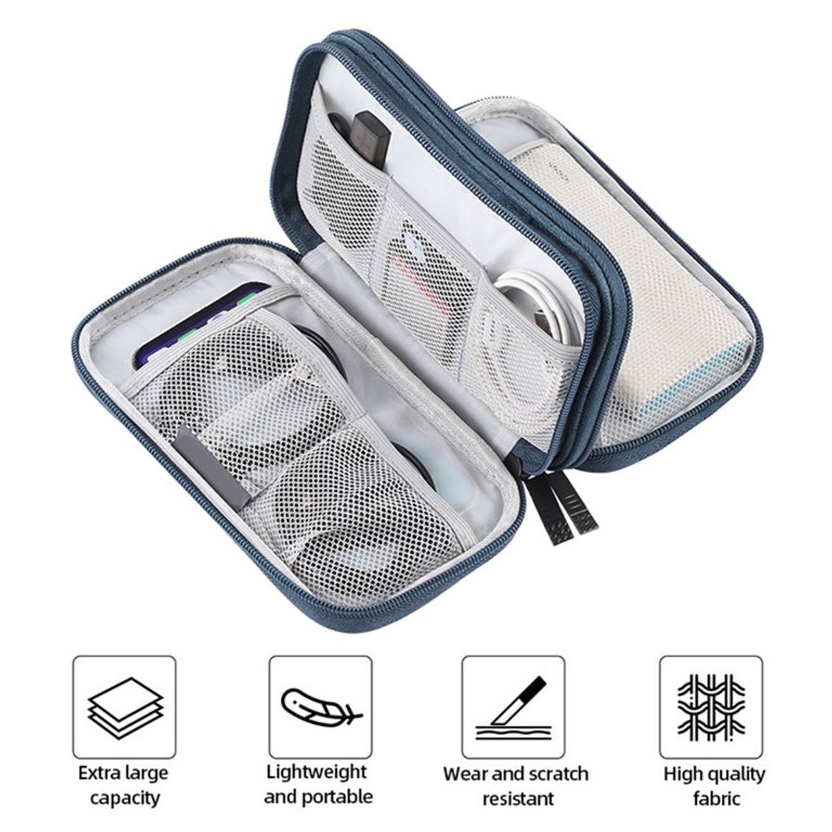 GEF - Estuche Organizador De Cables Funda Celular Cargador Premium