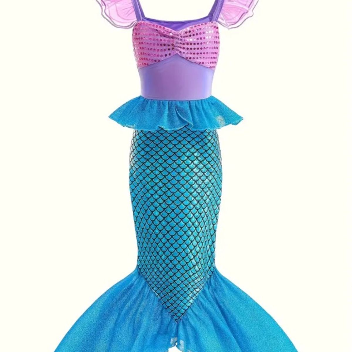 GENERICO - Disfraz sirena niña talla 3-4 disfraz sirenita ariel