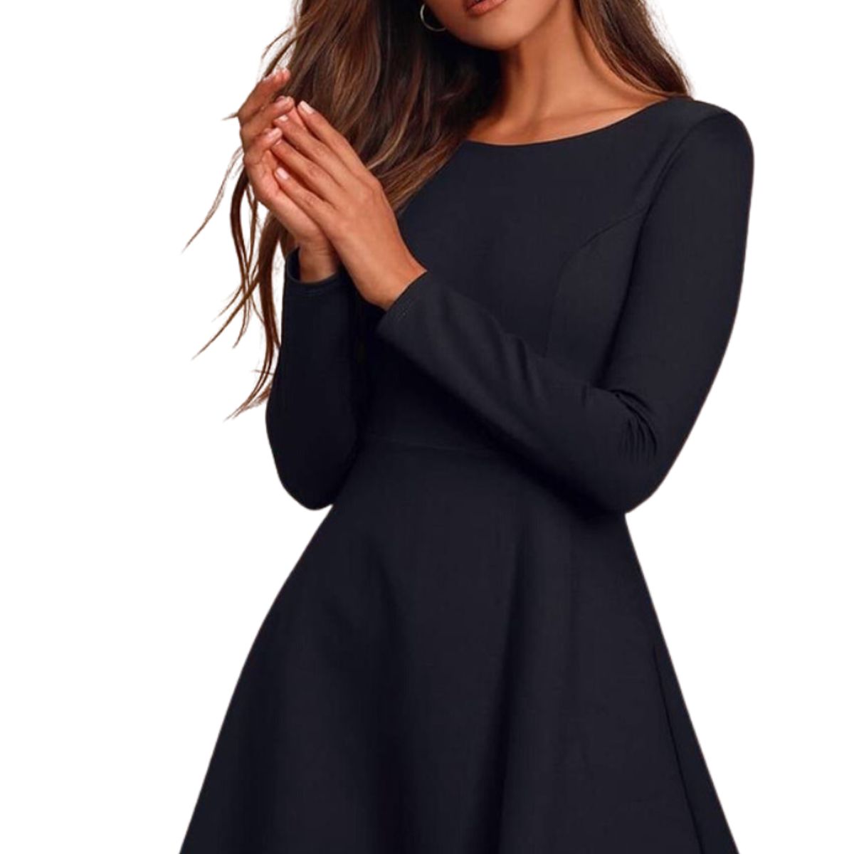 NEGRELI - VESTIDO CASUAL DE MUJER MANGA LARGA REF-1036