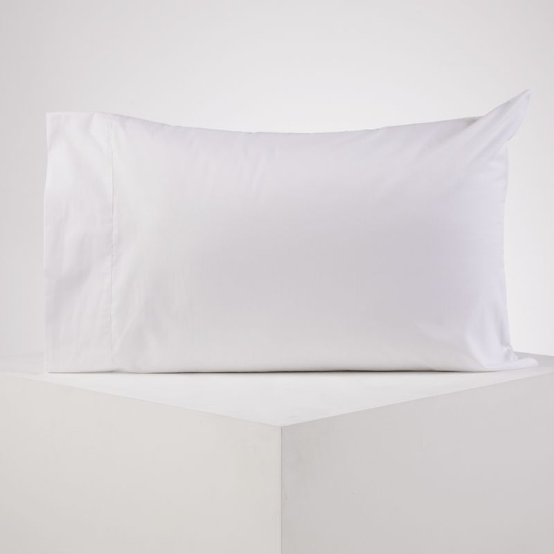 DISTRIHOGAR - Funda de Almohada Essencial 180 hilos Blanco 50 x 73 cm