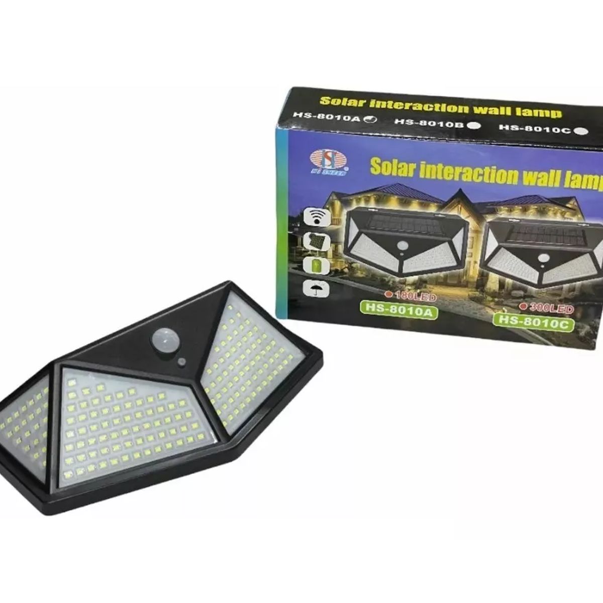 GENERICO - Lampara Solar 180 Luces Led 900 Lm Sensor De Movimiento 5.5v