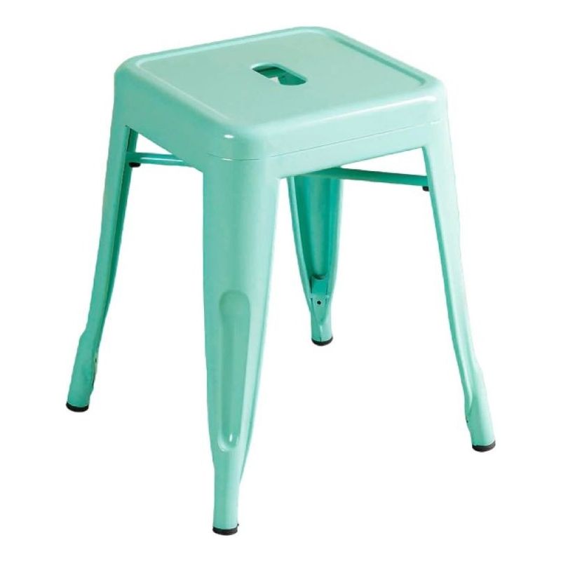 MOBLIHOUSE - Taburete Apilable De Metal De Altura Para Mesa De Comedor