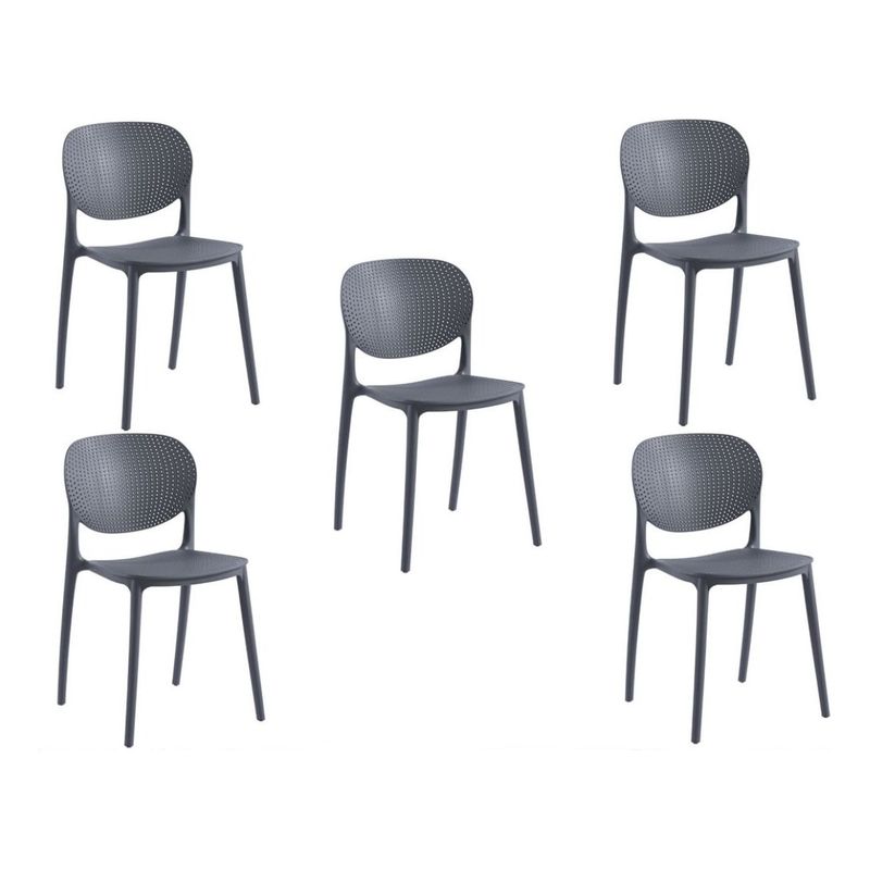 MOBLIHOUSE - Set X5 Silla Comedor Moblihouse Monza Exterior Apilable