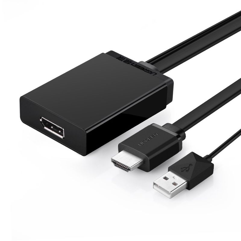 UGREEN - Convertidor HDMI + USB a DP 05m Negro