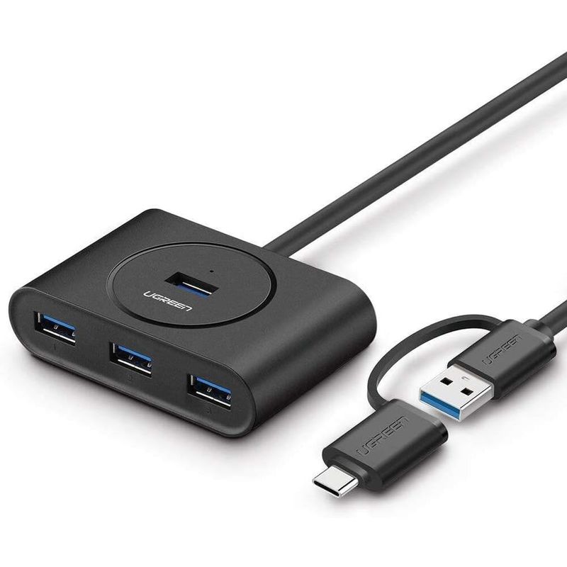 UGREEN - Hub USB 30 con Puerto USB-C 1m Negro