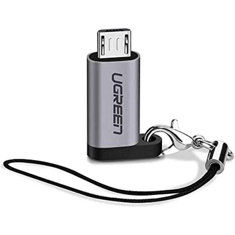 UGREEN - Adaptador USB-C Hembra a Micro USB Macho Gris