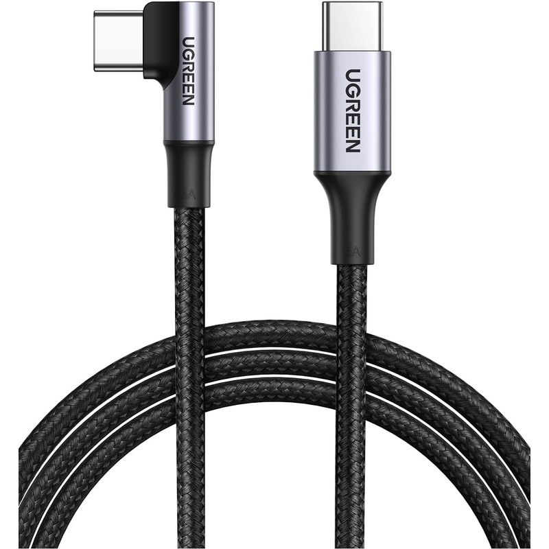 UGREEN - Cable USB-A a USB-C Angulado 1m Gris Espacial