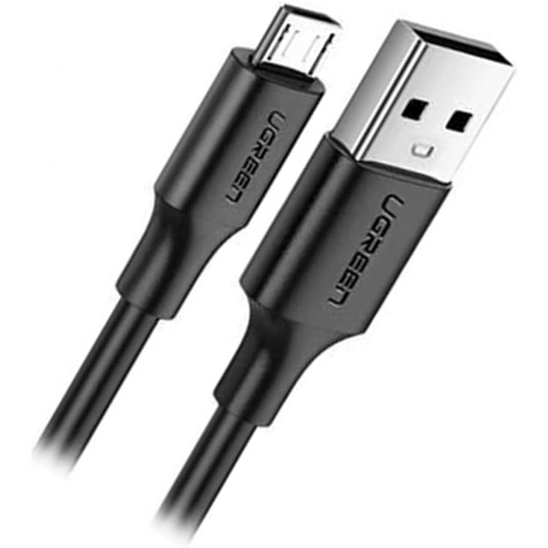 UGREEN - Cable USB 20 A a Micro USB 05m con Revestimiento de Níquel Negro
