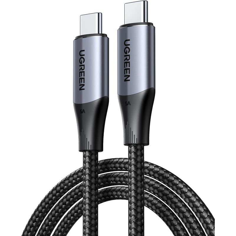 UGREEN - Cable USB-C 31 MM Gen2 5A Trenzado 1m Negro