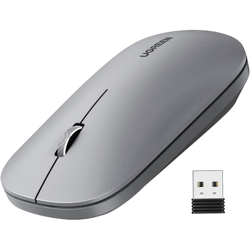UGREEN - Mouse 24G Inalámbrico Portátil Gris
