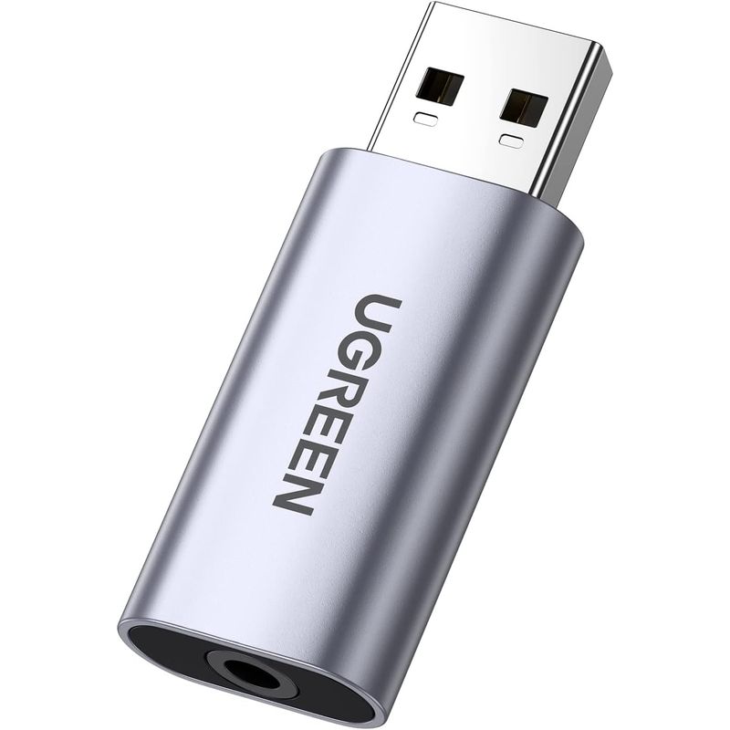UGREEN - Tarjeta de Sonido Externa USB con Conector de Audio de 35mm