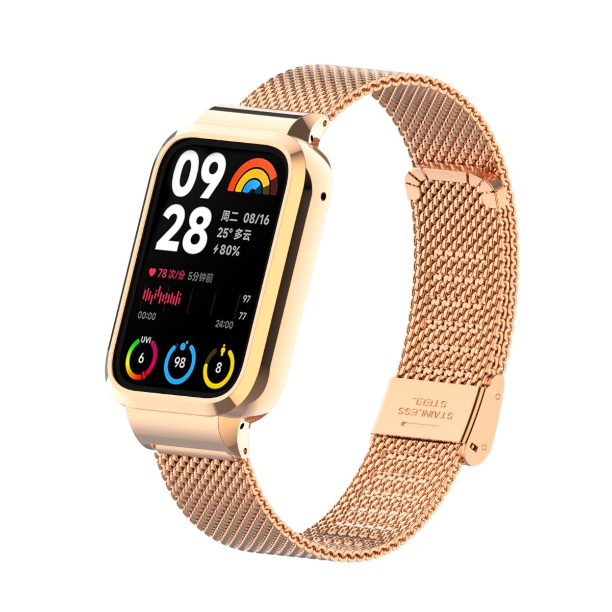 GENERICO - Manilla Metálica Para Xiaomi Mi Band 8 Pro