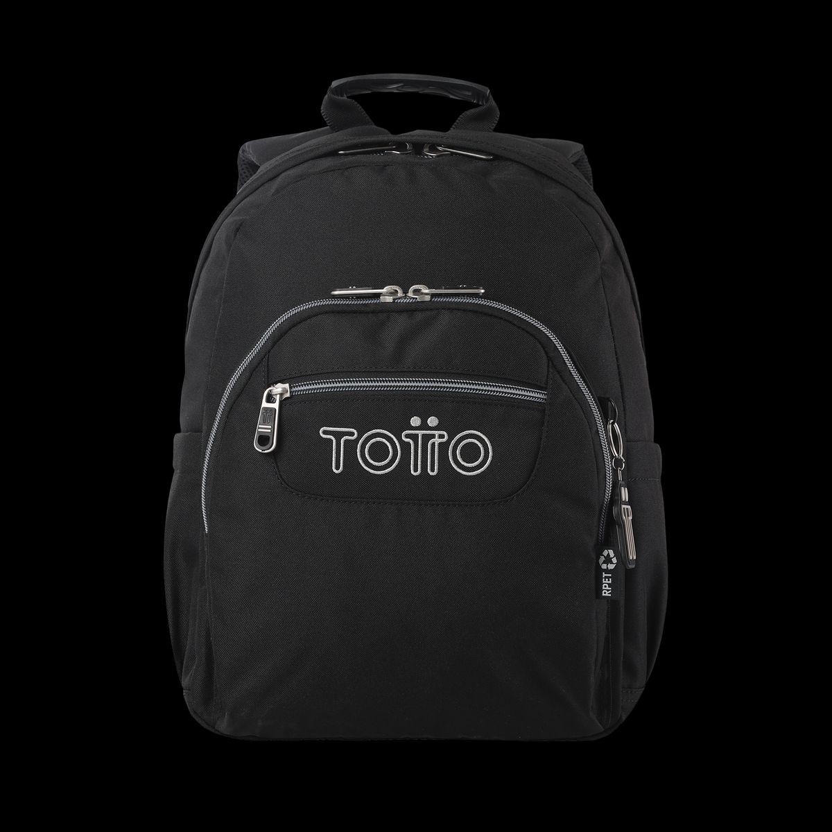 TOTTO - Morral Juvenil Porta PC 13" Gommas Negro