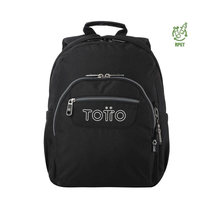 TOTTO - Morral Juvenil Porta PC 13" Gommas Negro