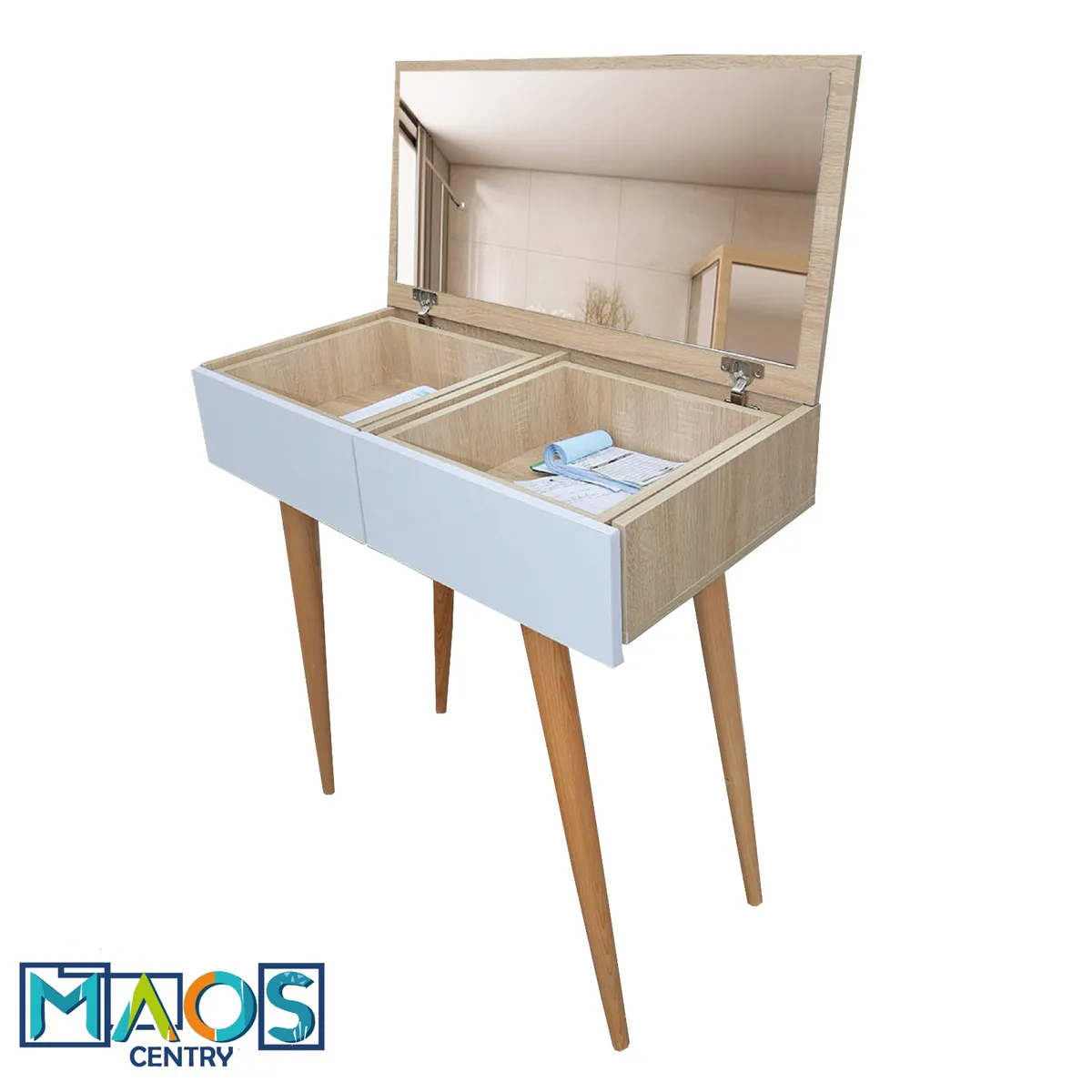 WOOD PETS - Escritorio Multifuncion Para Computador Moderno VANITY En Madera