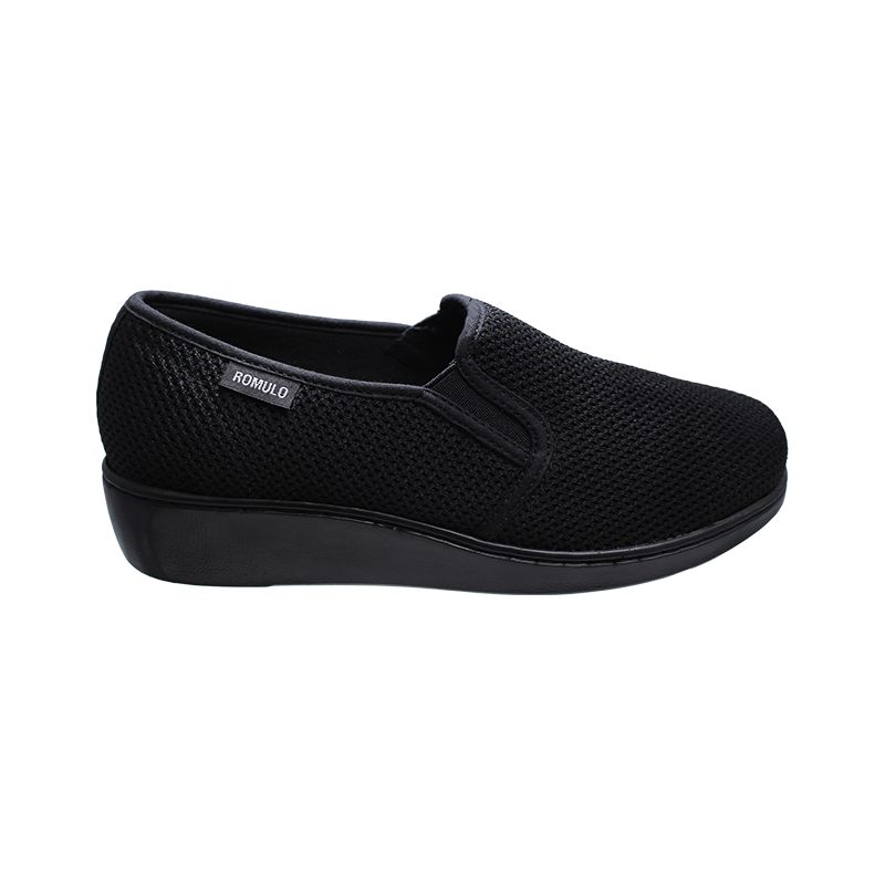 CALZADO ROMULO - Zapato Romulo Mocasín Tacón Corrido Textil