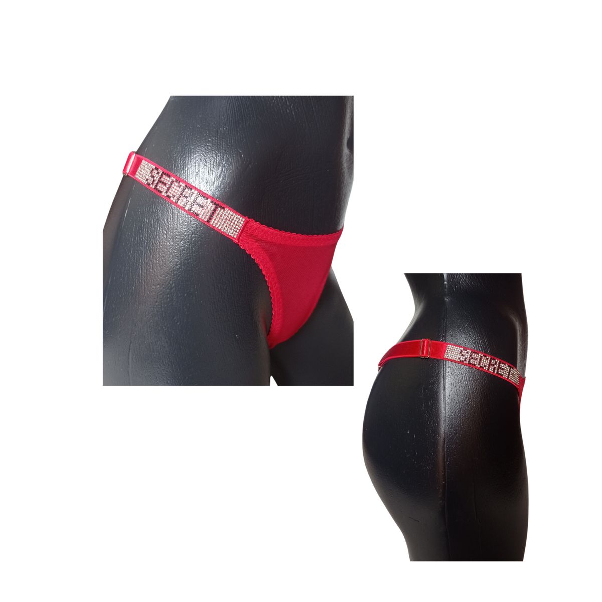 GENERICO - Tanga hilo SECRET Roja sexy Ropa interior sensual