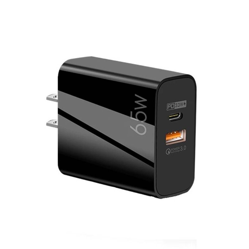 GENERAL - Cargador Carga Rapida F002 65W USB Portatil Negro