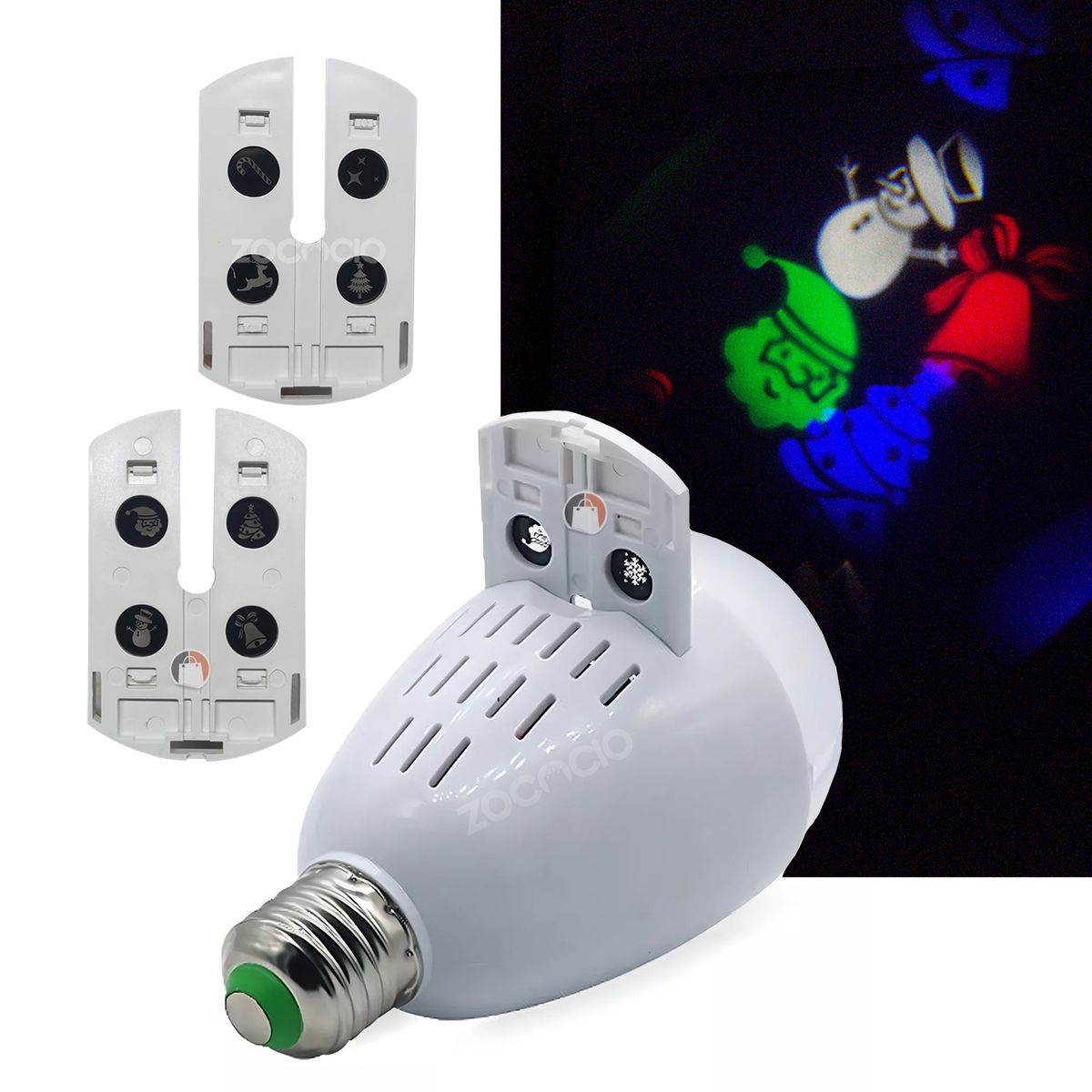 ZOCOCIO - Super Foco Proyector Led De Figuras Navideñas Intercambiable