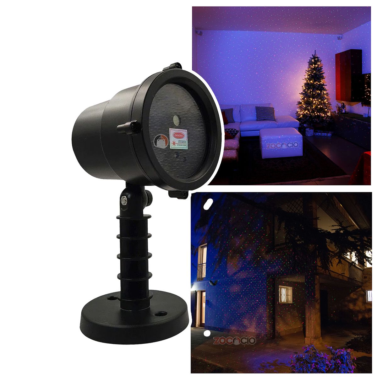 ZOCOCIO - Proyector De Puntos Laser Para Fiestas Y Navidad Con Control