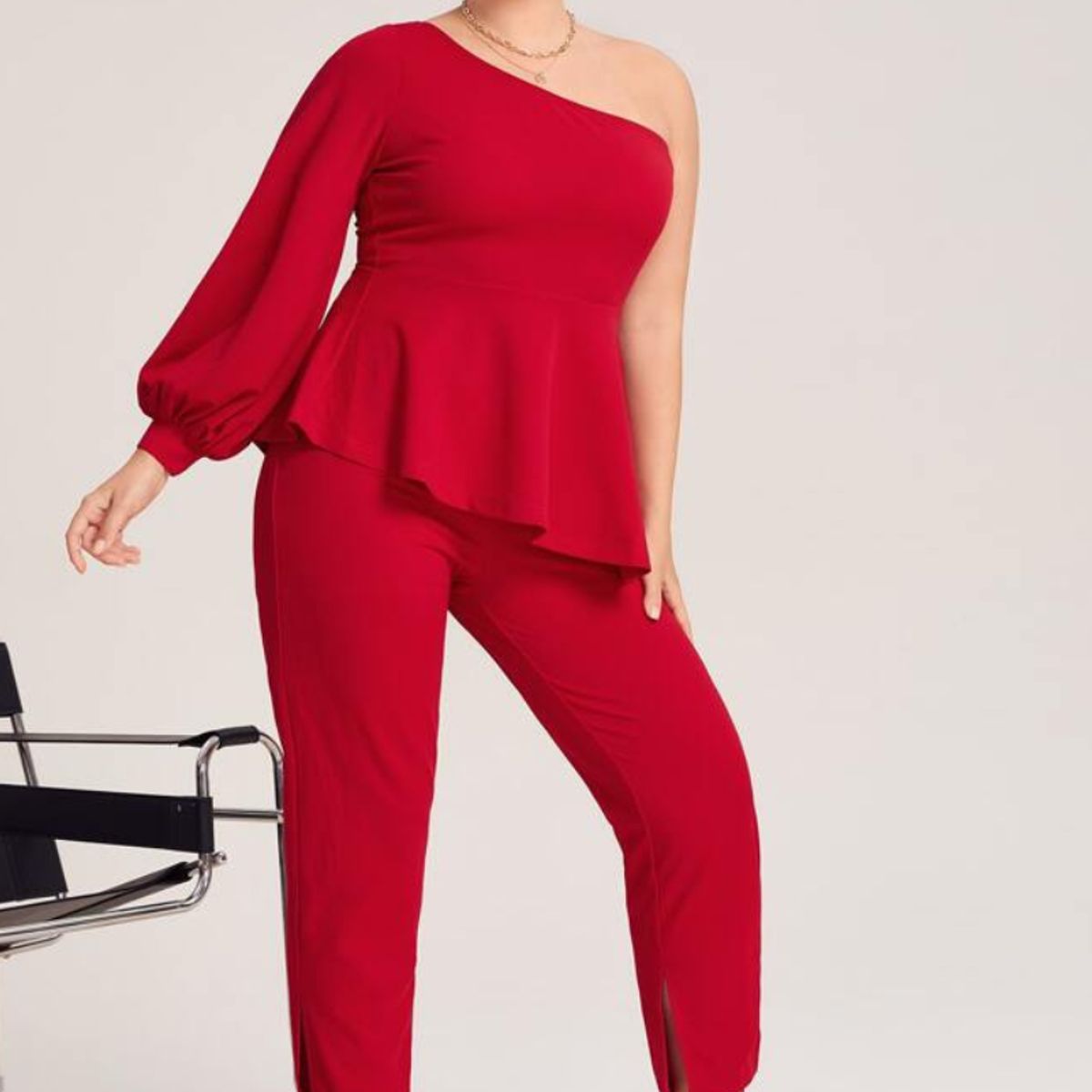 NEGRELI - CONJUNTO FORMAL-CASUAL BLUSA Y PANTALON REF-4015