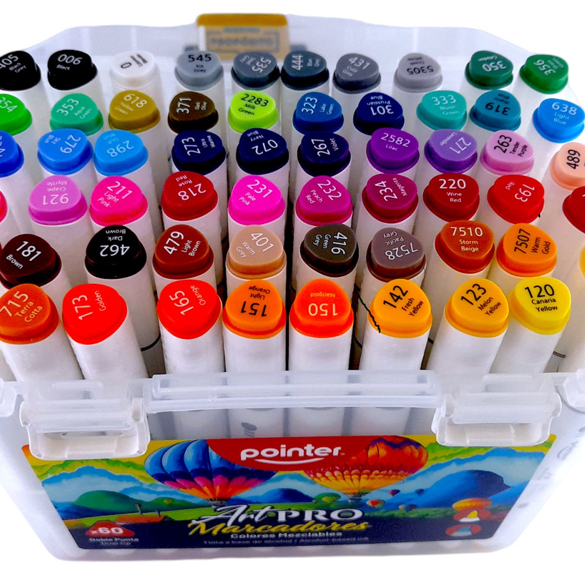 POINTER - Marcador Permanente Pointer Doble Punta x 60 colores.