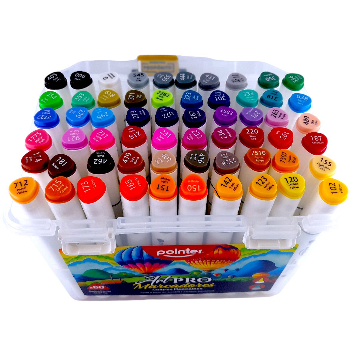 POINTER - Marcador Permanente Pointer Doble Punta x 60 colores.