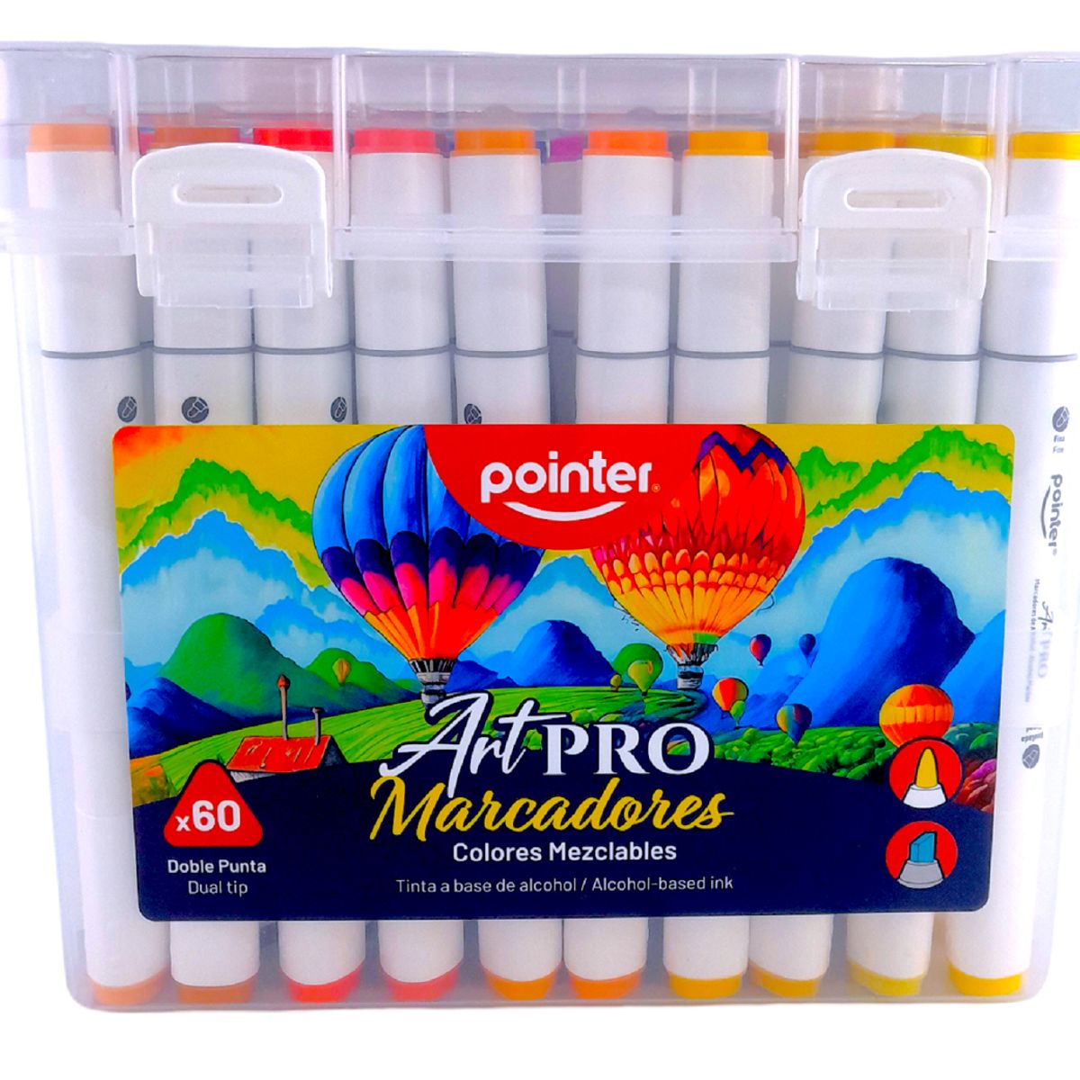 POINTER - Marcador Permanente Pointer Doble Punta x 60 colores.