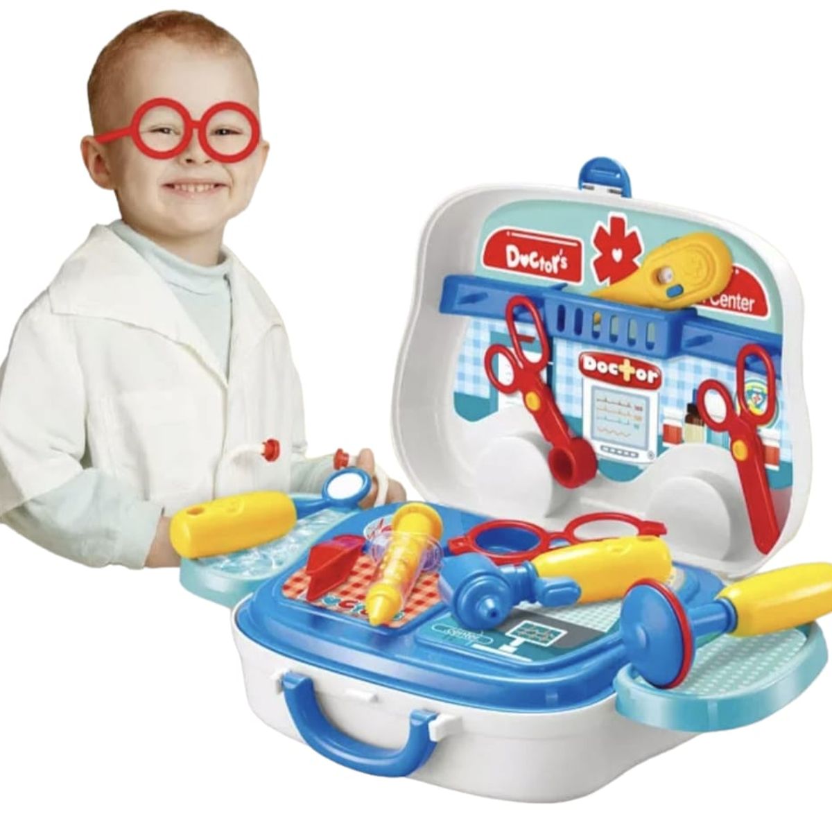 GENERICO - KIT DOCTOR MALETA PORTATIL RODACHINES JUGUETE NIÑOS