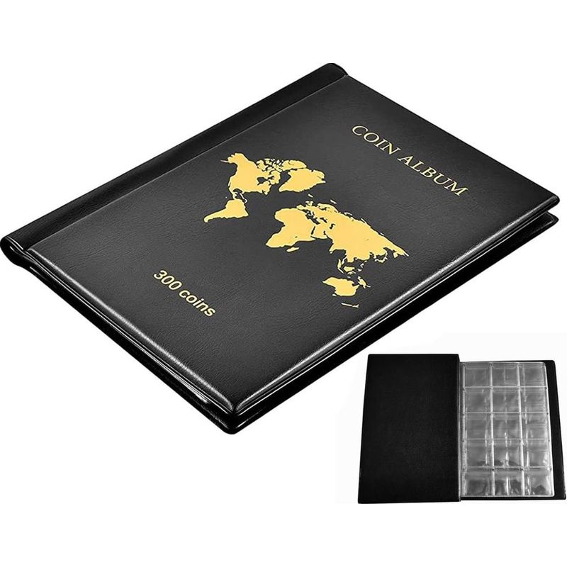 GENERICO - Album Negro Para Coleccion 300 Monedas Grandes