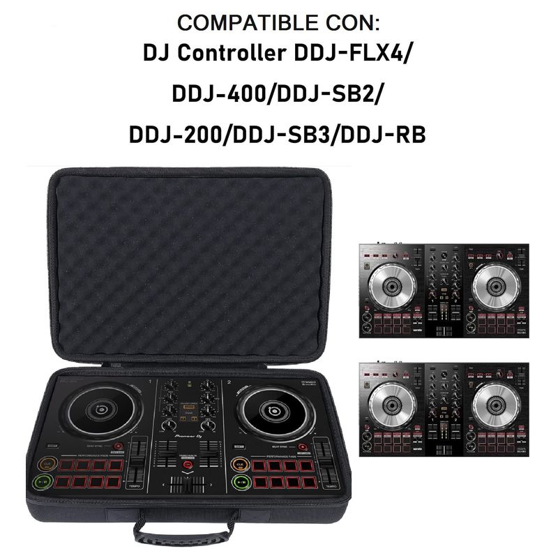 GENERAC - Estuche Para Pioneer Dj Ddj 400 Ddj 200 Rigido Con Correa