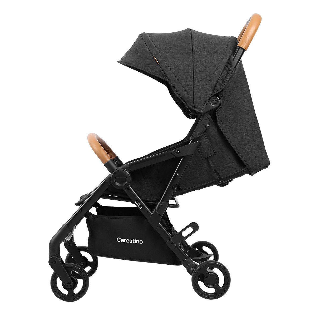 CARESTINO - Coche Cici con Huevito Negro Melange