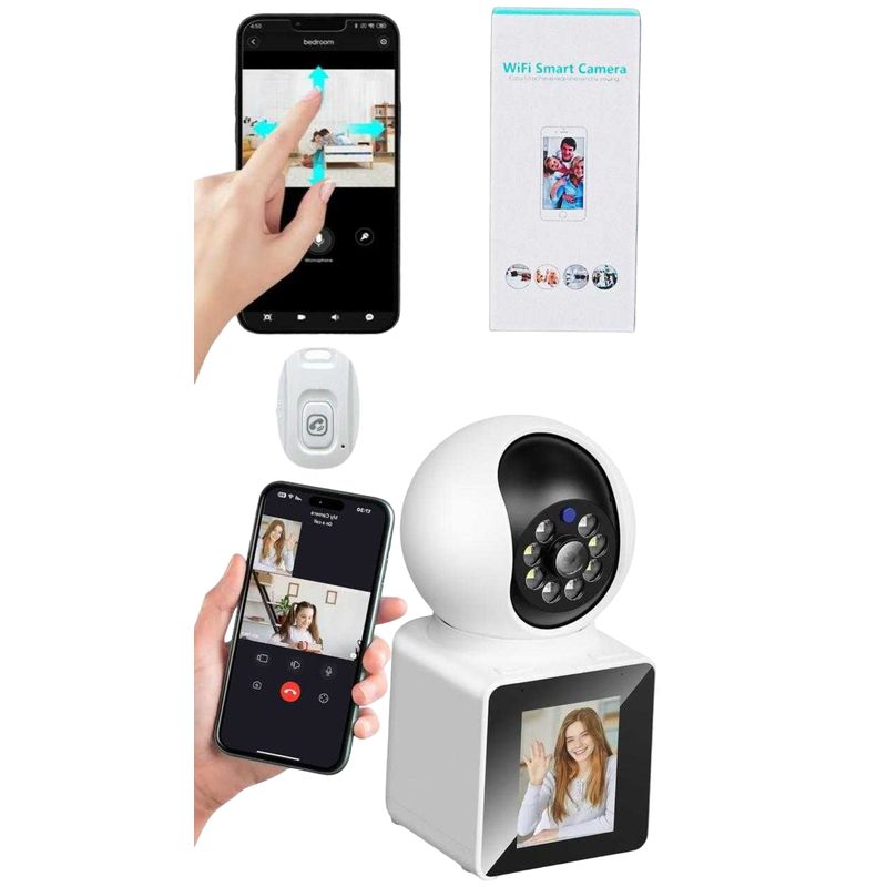 GENERICO - Camara Video Portero Con Pantalla Doble Llamada Inalambrica