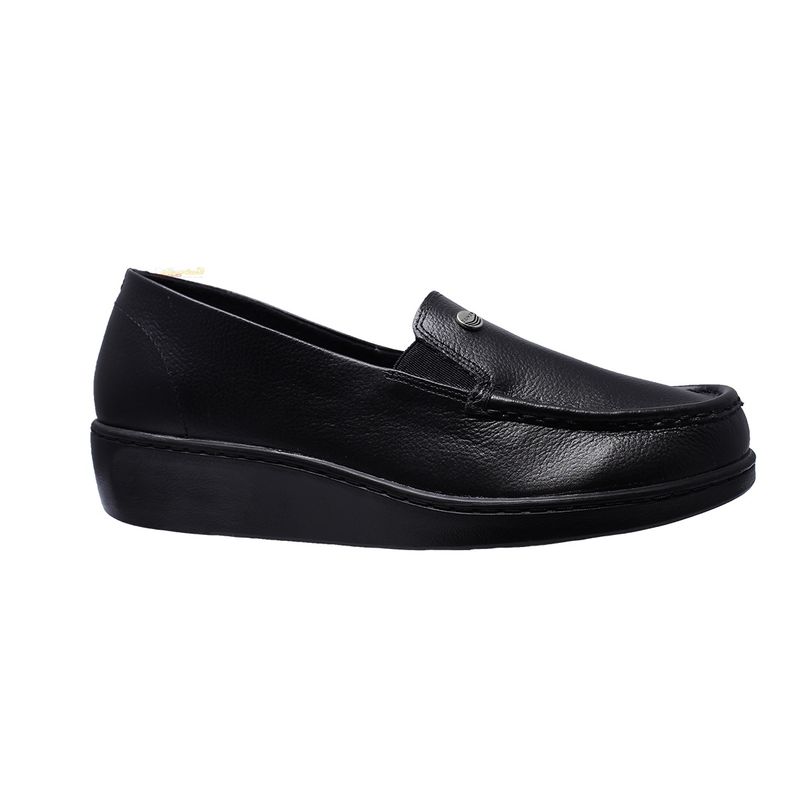 CALZADO ROMULO - Romulo Cuero Tubular Dama Mocasín Tacón Corrido